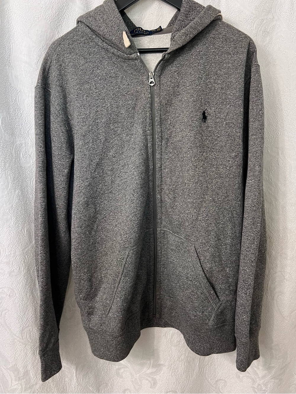 Polo Ralph Lauren Men's Signature RL Fleece Full Zip Hoodie Gray XXL
